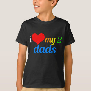 T-shirt Eu amo meus dois pais