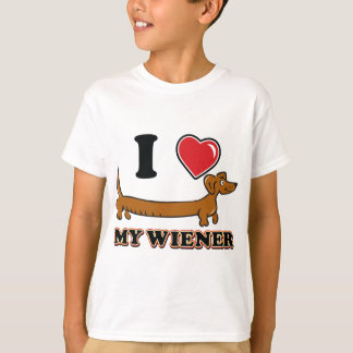 T-shirt Eu amo meus Weiner - Doxie