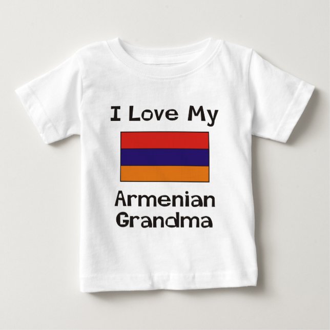 T-shirt Eu amo minha avó arménia (Frente)
