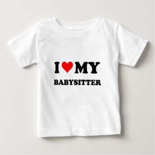 T-shirt Eu amo minha baby-sitter