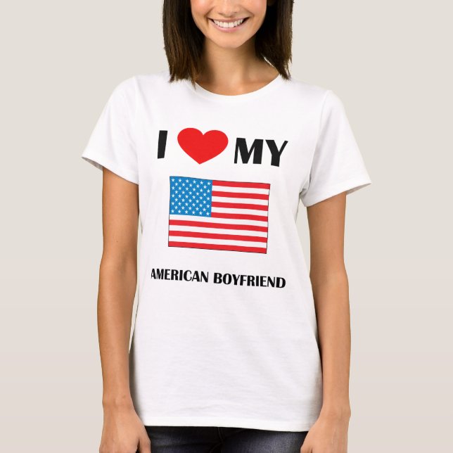 T-shirt Eu amo minha boneca americana das senhoras do (Frente)
