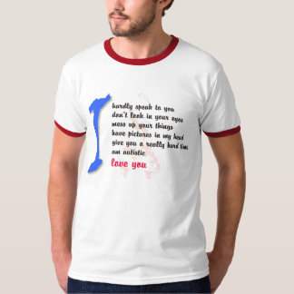 T-shirt Eu amo minha criança com autismo - desig original