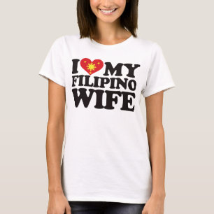 T-shirt Eu amo minha esposa filipina