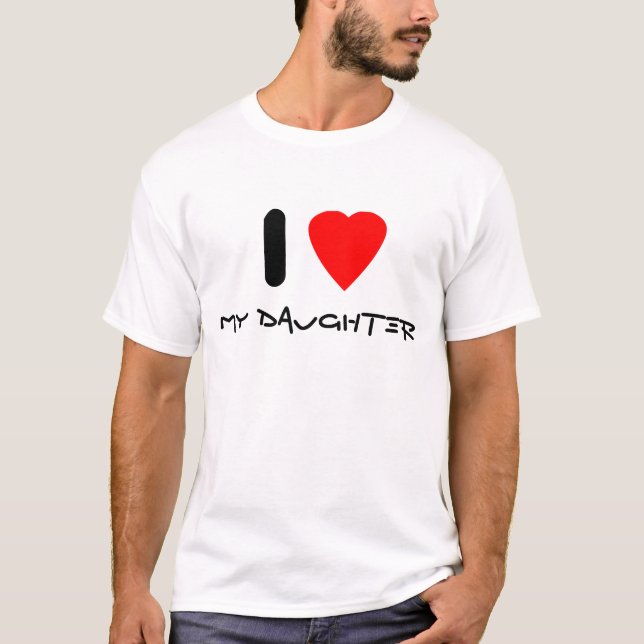 T-shirt Eu amo minha filha (Frente)