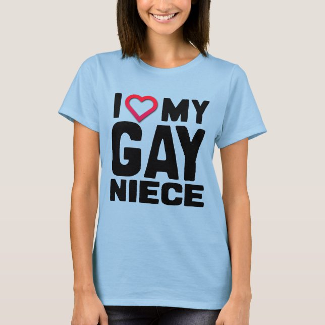 T-SHIRT EU AMO MINHA GAY NIECE - (Frente)