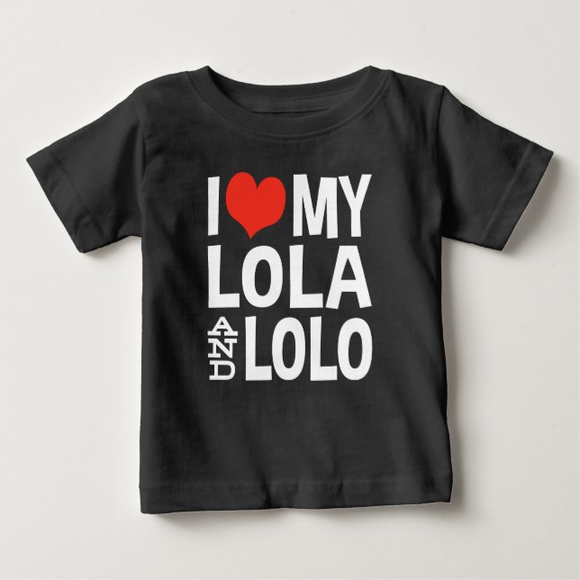 T-shirt Eu amo minha Lola e Lolo (Frente)