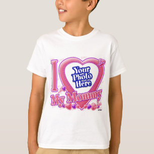 T-shirt Eu amo minha Mamãe rosa/roxo - foto