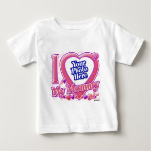 T-shirt Eu amo minha Mamãe rosa/roxo - foto
