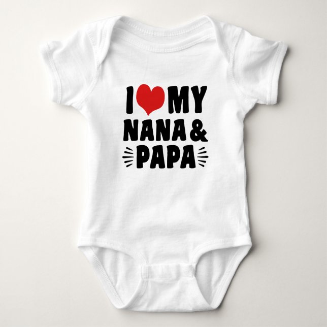T-shirt Eu Amo Minha Nana E Papai (Frente)