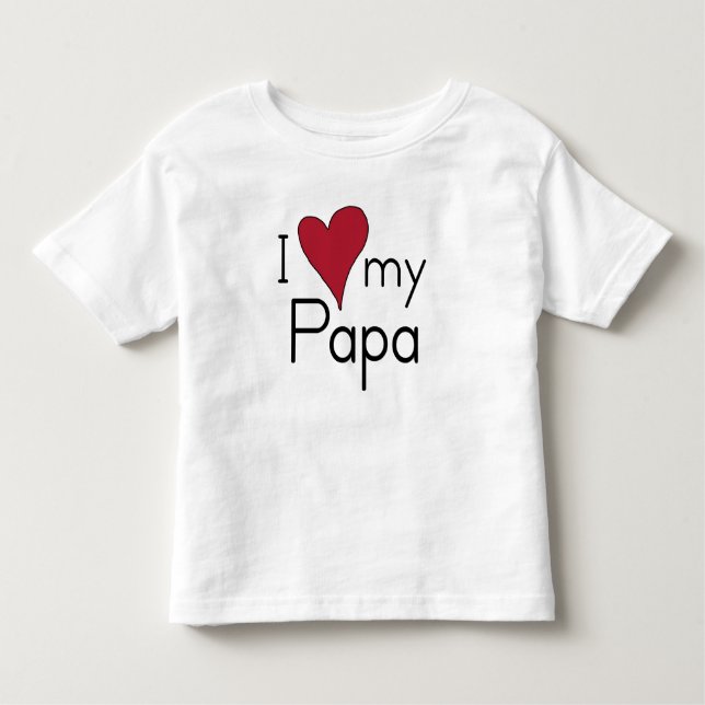 T-shirt Eu amo minha papá (Frente)