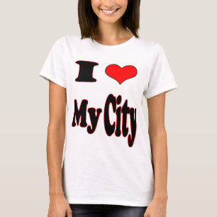 T-shirt Eu amo minhas Cidade-Senhoras que a boneca coube
