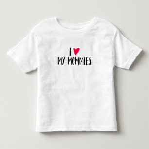 T-shirt Eu amo minhas mamãs