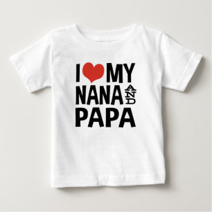 T-shirt Eu amo minhas Nana e papá