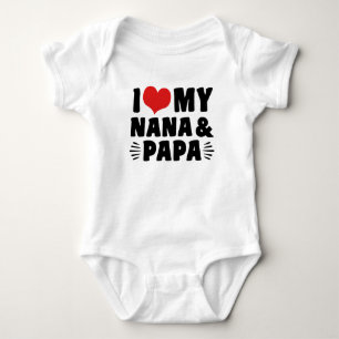 T-shirt Eu amo minhas Nana e papá