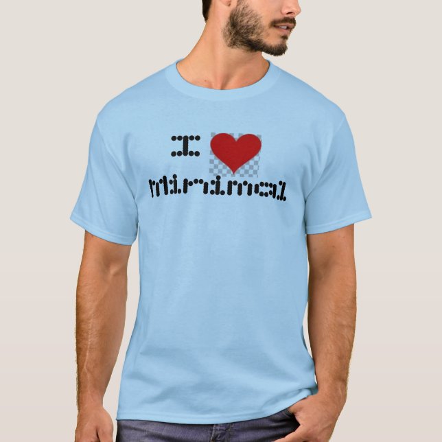 T-shirt Eu amo mínimo (Frente)
