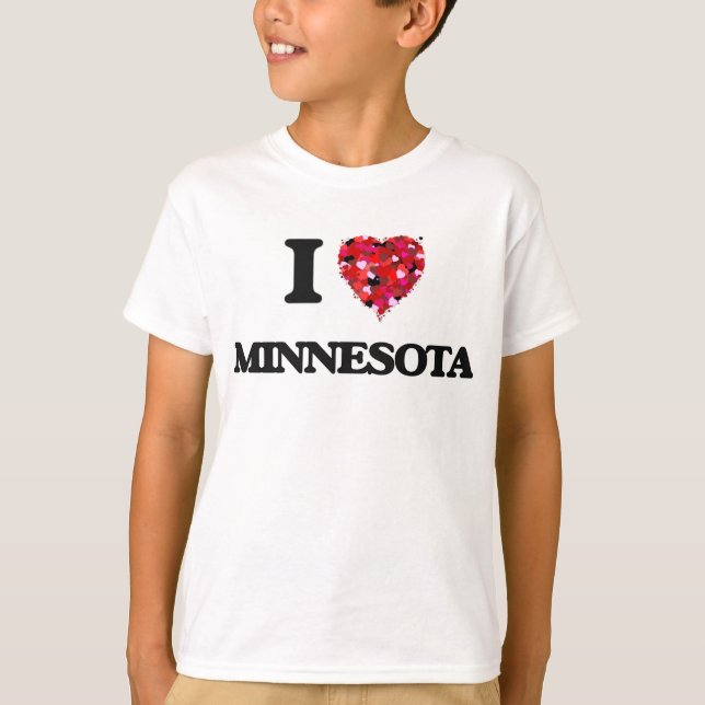 T-shirt Eu Amo Minnesota (Frente)