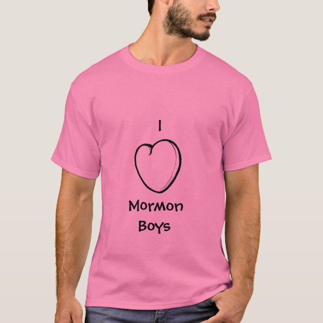 T-shirt Eu amo MormonBoys (Frente)