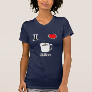 T-shirt Eu amo mulheres do café