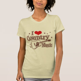 T-shirt Eu Amo Música country