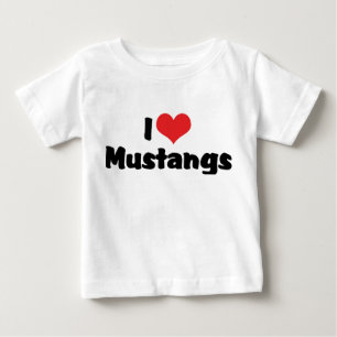 T-shirt Eu Amo Mustangs de Coração - Amante de Cavalos