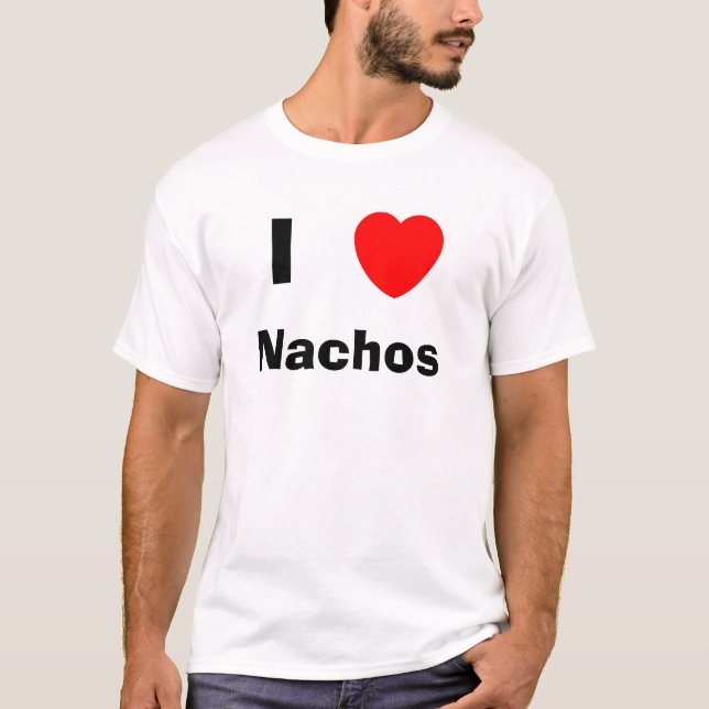 T-shirt Eu amo Nachos (Frente)