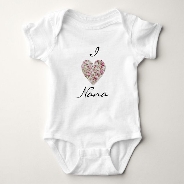 T-shirt Eu Amo Nana Baby Jersey Bodycase (Frente)