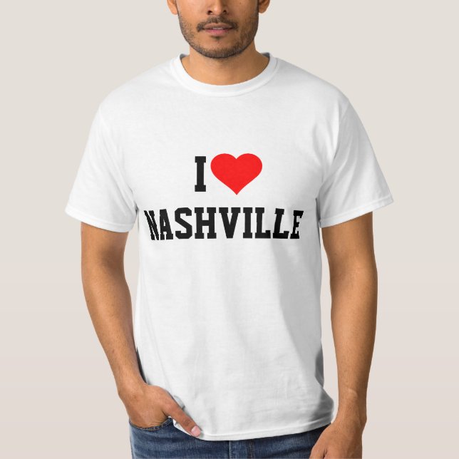 T-shirt Eu amo Nashville (Frente)