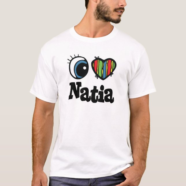 T-shirt Eu amo Natia (Frente)