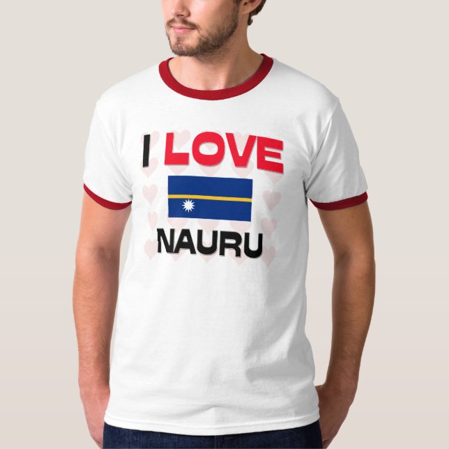 T-shirt Eu Amo Nauru (Frente)