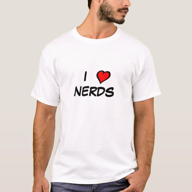 T-shirt Eu amo nerd (Frente)