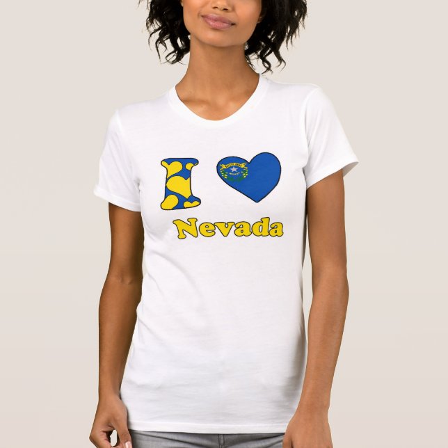 T-shirt Eu amo Nevada (Frente)