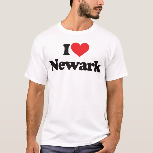 T-shirt Eu amo Newark (Frente)