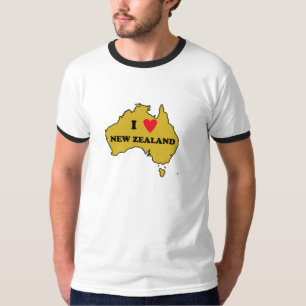 T-shirt Eu amo Nova Zelândia (Austrália)