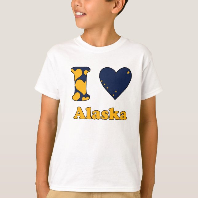 T-shirt Eu amo o Alasca (Frente)
