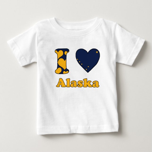 T-shirt Eu amo o Alasca (Frente)