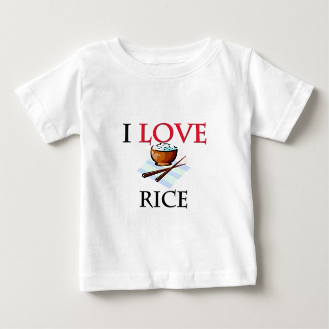 T-shirt Eu amo o arroz (Frente)