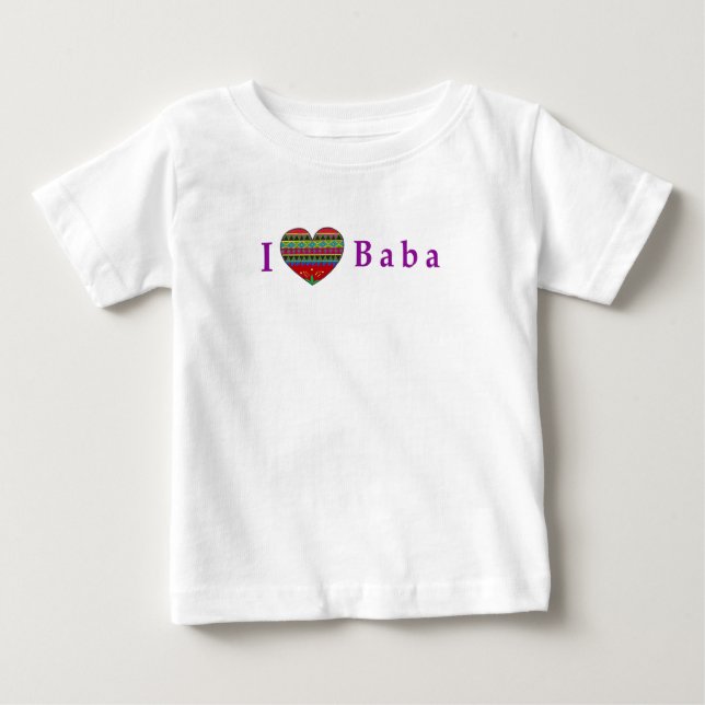 T-shirt Eu amo o babá (Frente)