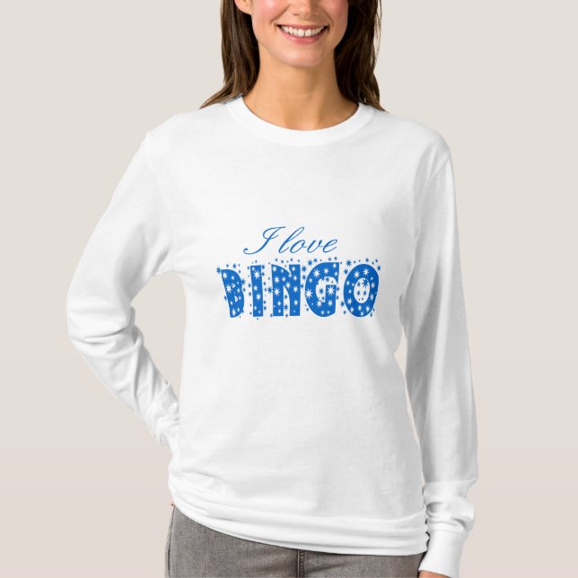T-shirt Eu amo o Bingo (Frente)
