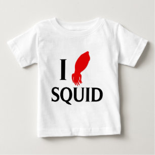 T-shirt Eu amo o calamar