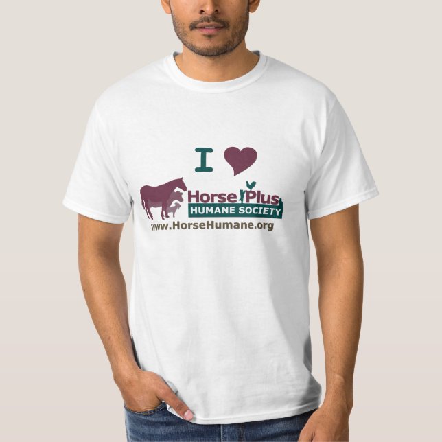 T-shirt Eu amo o cavalo mais a sociedade humana - homens (Frente)