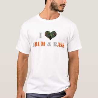 T-shirt Eu amo o cilindro & o baixo