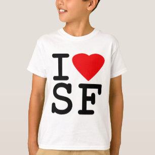 T-shirt Eu amo o coração San Francisco