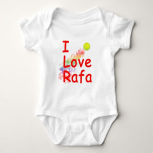 T-shirt Eu amo o design do tênis de Rafa