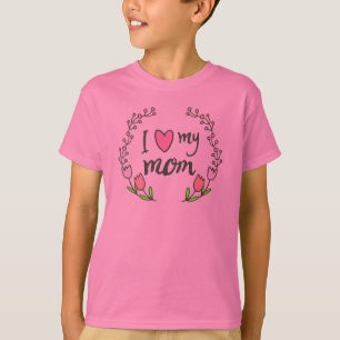 T-shirt Eu Amo O Dia de as mães Da Minha Mãe Capa