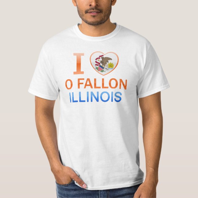 T-shirt Eu amo O Fallon, IL (Frente)