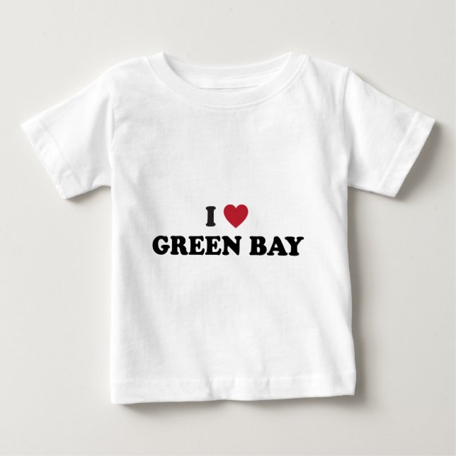 T-shirt Eu amo o Green Bay Wisconsin (Frente)