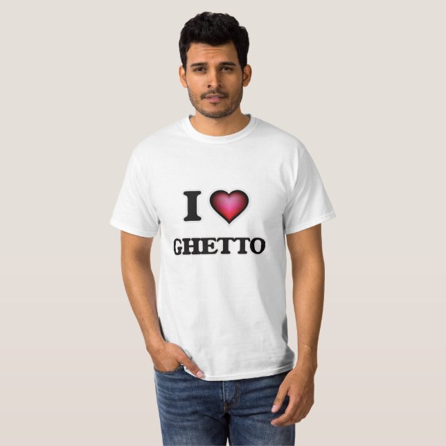 T-shirt Eu amo o gueto (Frente Completa)
