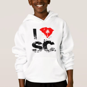 T-shirt Eu amo o Hoodie de South Carolina