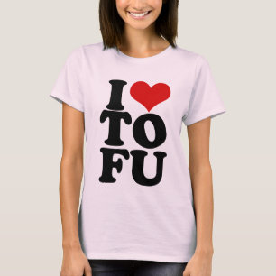 T-shirt Eu amo o humor Tofu Funny Vegan