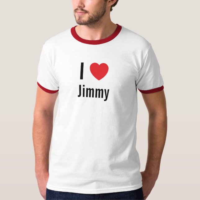 T-shirt Eu amo o Jimmy (Frente)